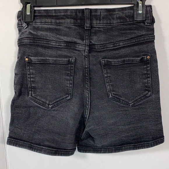 New Look Button Front High Waist Denim Short Faded Black 14T Juniors 164cm - Picture 2 of 4